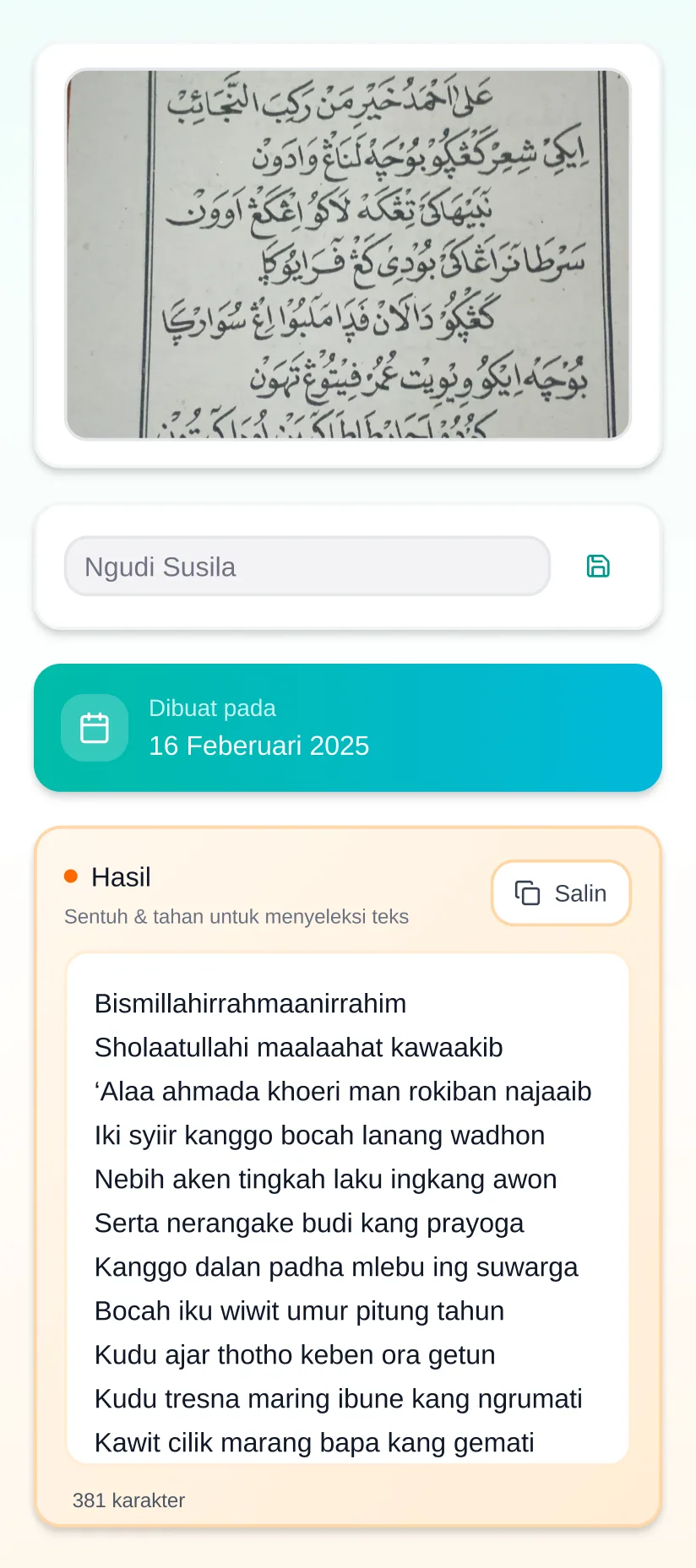 Transliterasi Gambar